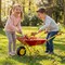 Red Kids Wheelbarrow 35 Lb Capacity All-Terrain Durable Metal Tray